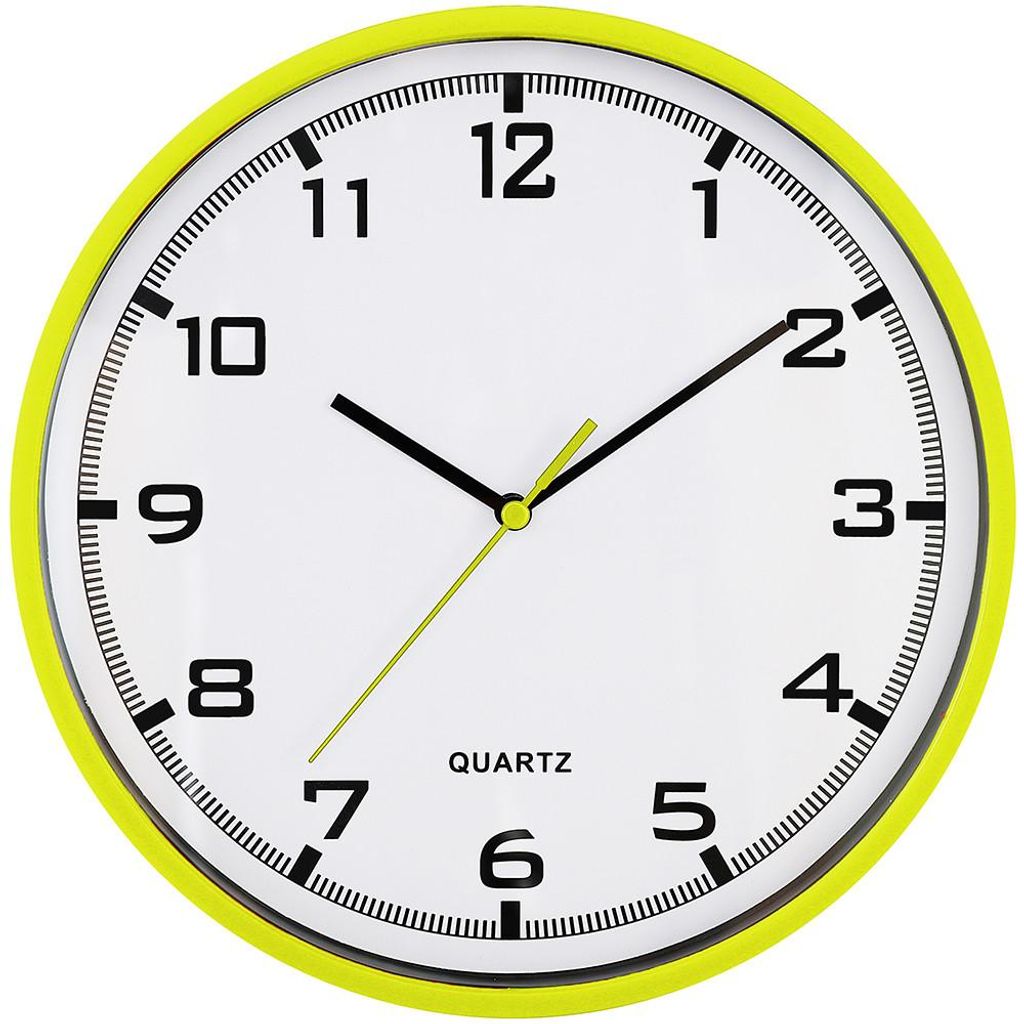 MPM-Quality Wanduhr Magit rund 255 mm Kunststoff leises Sweep-Uhrwerk