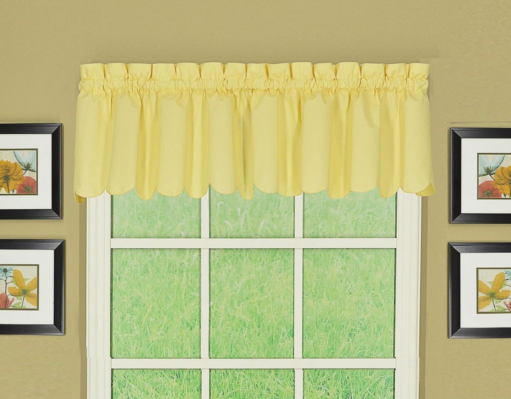 Today's Curtain Orleans Volant, Polyester, Buttercup, 12" W Produktbild 