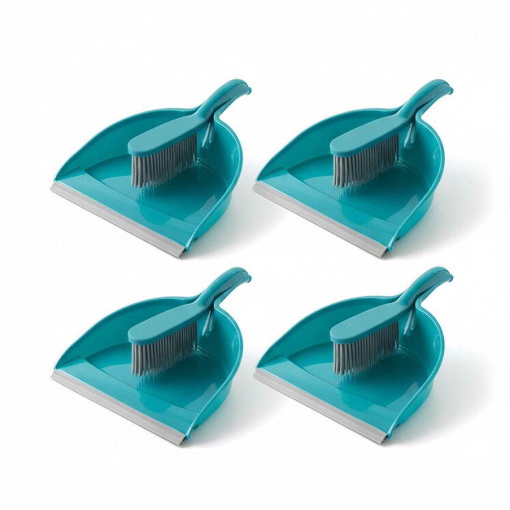 Set da 4 pezzi: set da spazzamento 2 in 1 con scopa a mano Immagine del prodotto 