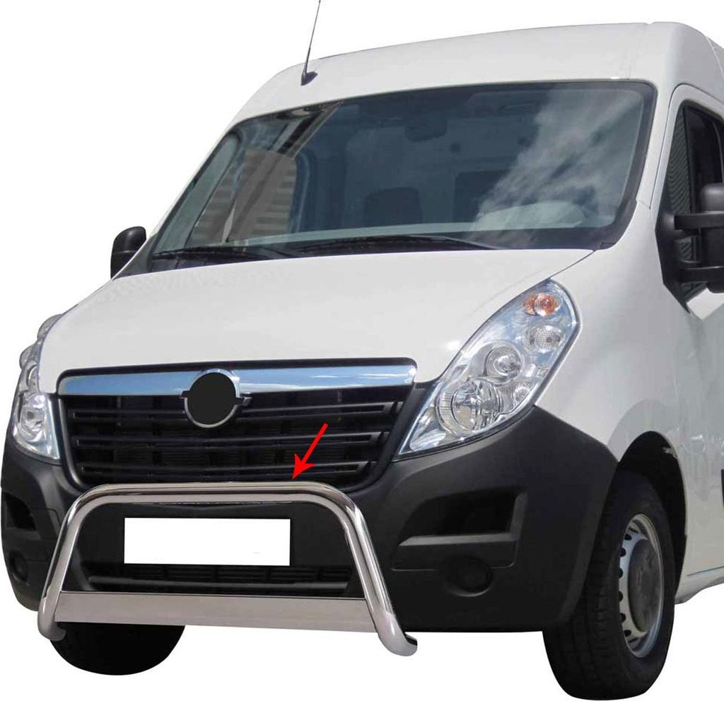 Frontbügel Frontschutzbügel für Opel Movano 2010-2021 ø63mm Stahl Silber Schutz