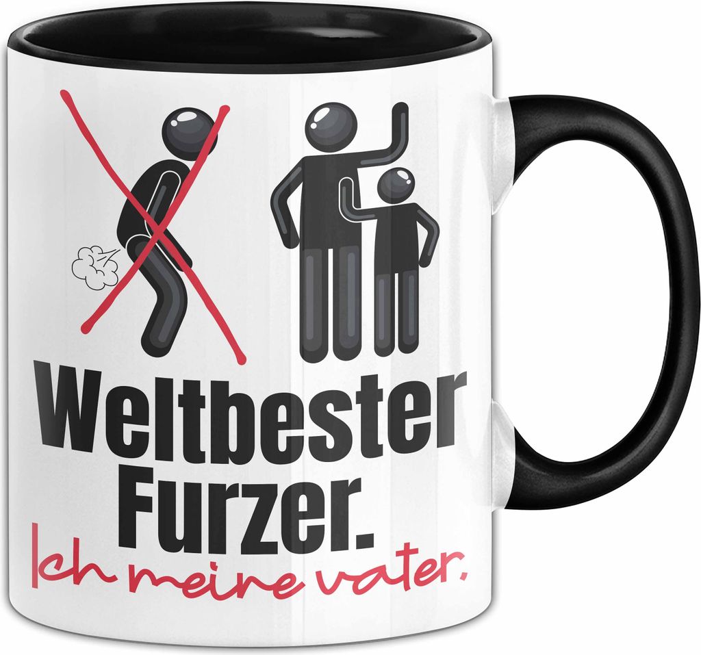 Vater Geschenk Tasse Weltbester Furzer Papa Geschenkidee Produktbild 