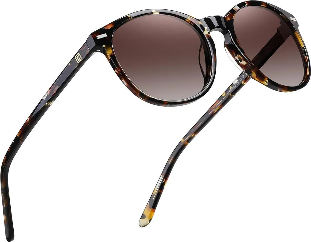 DUCO Retro Occhiali da sole polarizzati da donna Protezione UV400 Montatura leggera in acetatoLente marrone radiosa