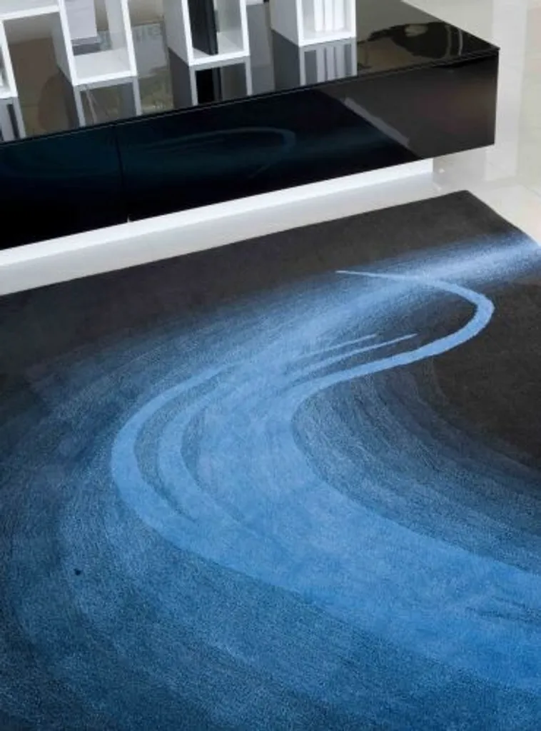 Tapis de salon moderne bleu argent 140x200 cm San Marino 1114-02