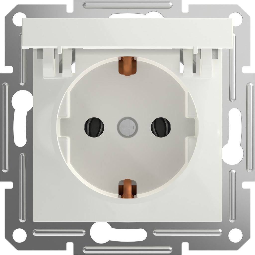 Schneider Electric ASFORA Steckdose 16A mit Klappdeckel UP Produktbild 