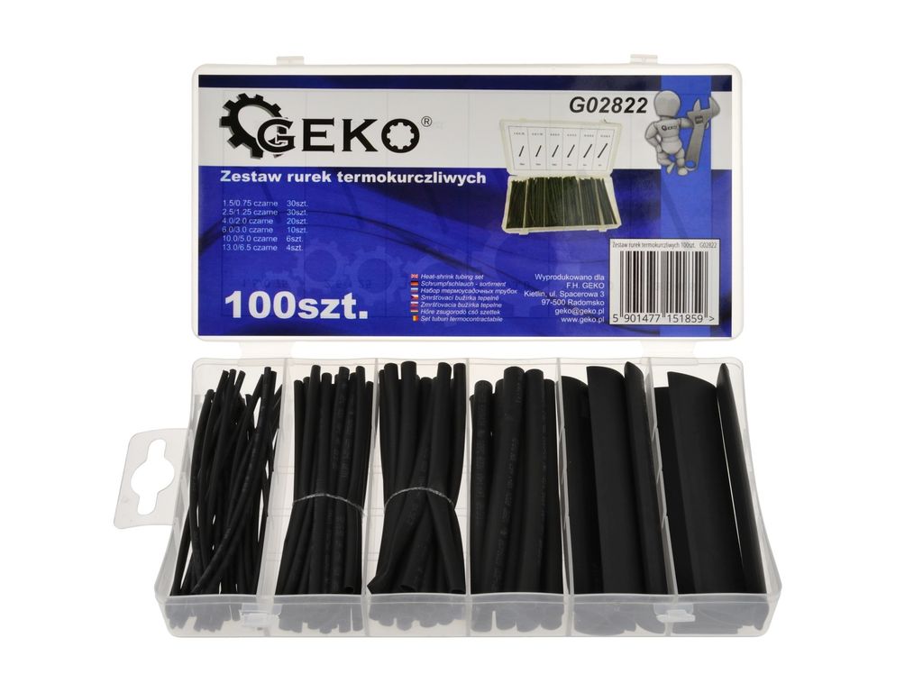 GEKO Smršťovací bužírka, sada 100ks G02822 Obrázek produktu 