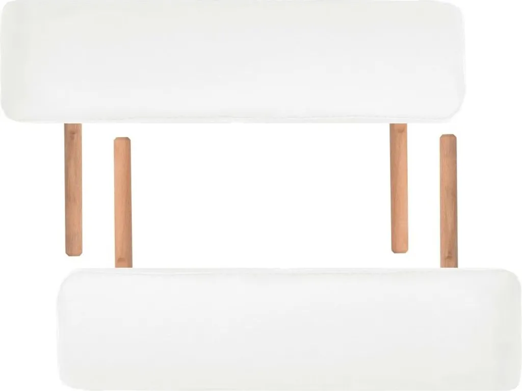 Table de massage blanche 10 cm d'épaisseur pliable à 2 zones - 6