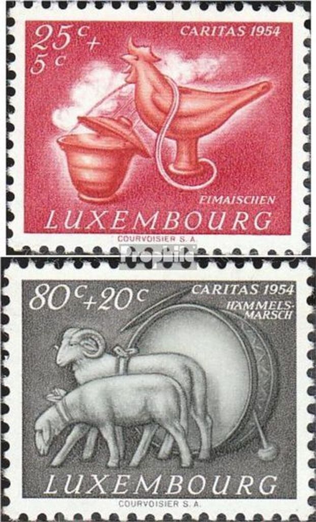 Briefmarken Luxemburg 1954 Mi 525-526 postfrisch Caritas
