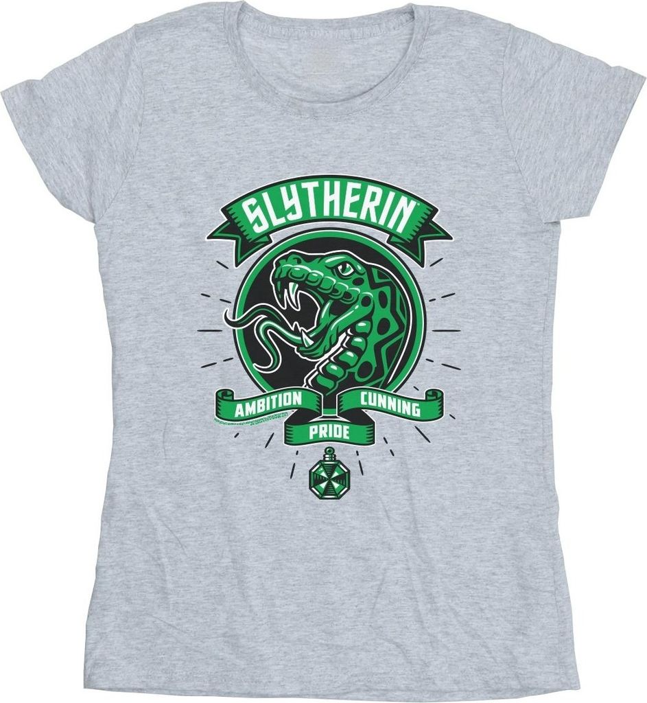 Harry Potter - "Slytherin" T-Shirt für Damen BI23903 (XL) (Grau)