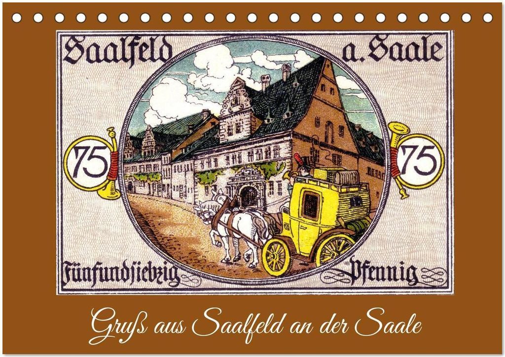Gruß aus Saalfeld an der Saale (Tischkalender 2026 DIN A5 quer), CALVENDO Monatskalender