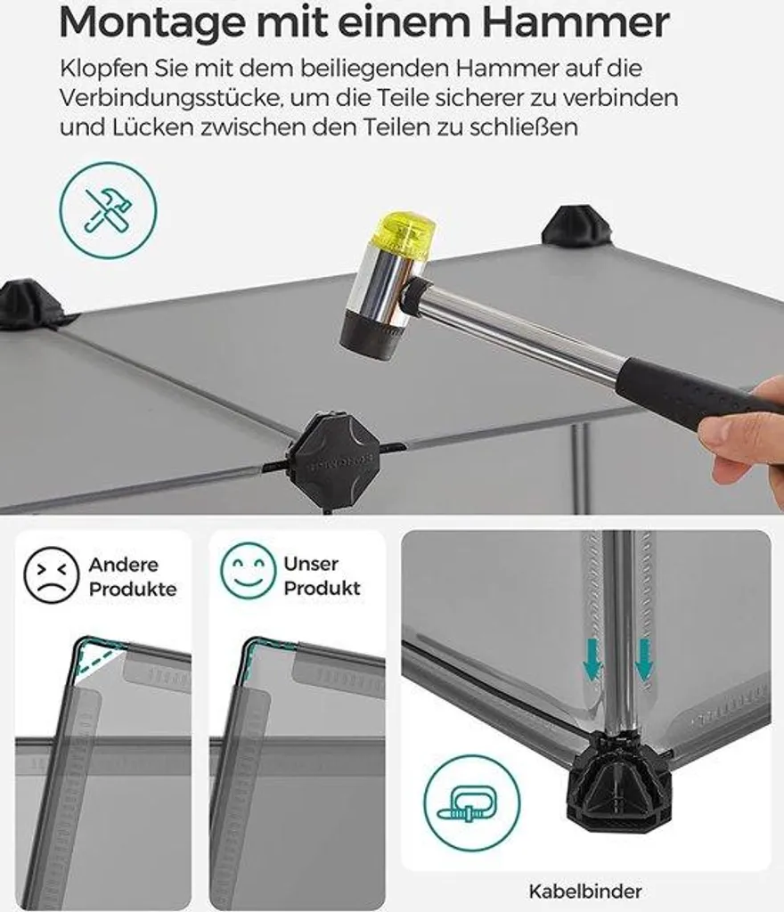 Enclos pour chiens et tente pour chiots pliable - Parc modulable gris