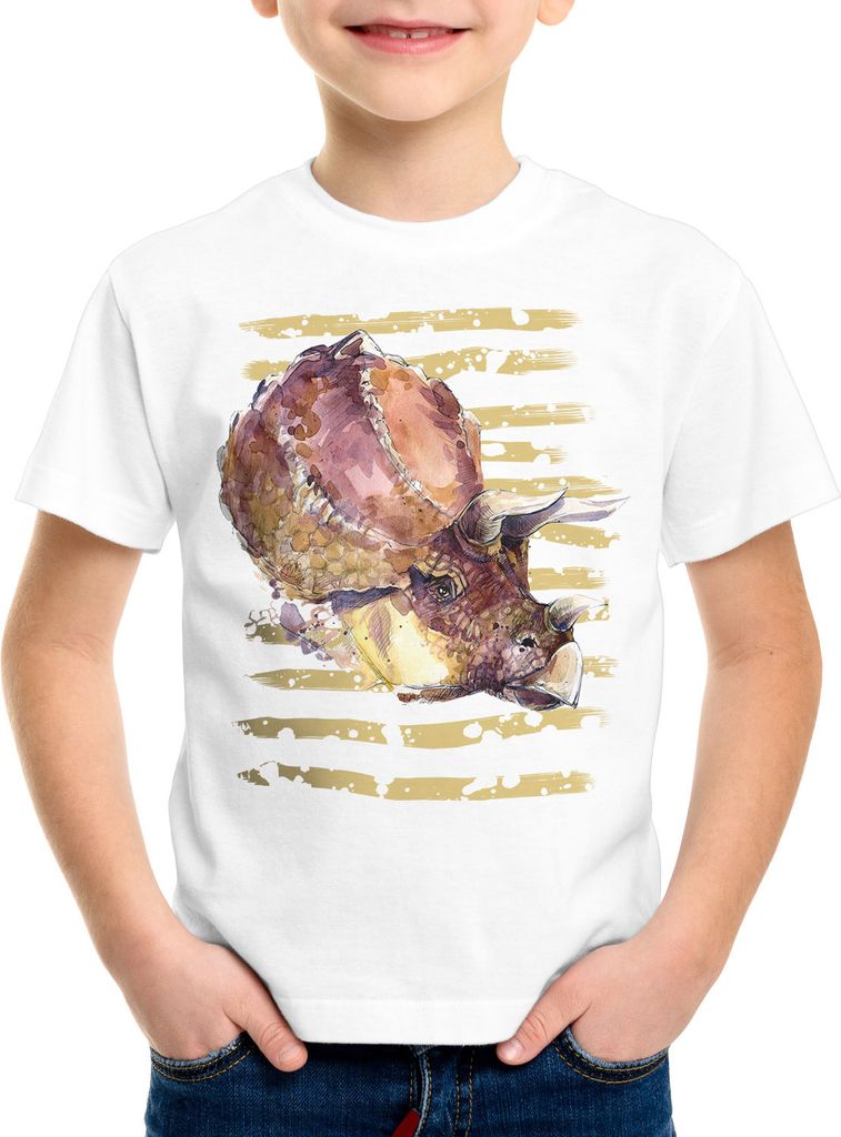 BaumwolleCloud Triceratops Kinder T-Shirt dinosaurier dreihorn