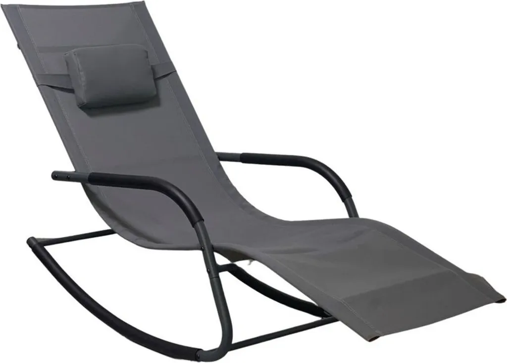 Sdraio a Dondolo Design Antracite: Arredo Giardino Impermeabile