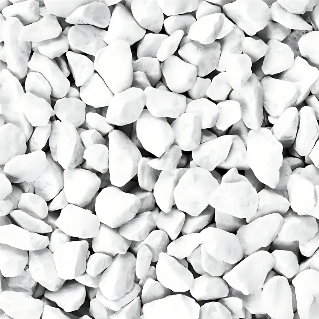 Gravier décoratif blanc 9-13 mm pour décoration de table et vases