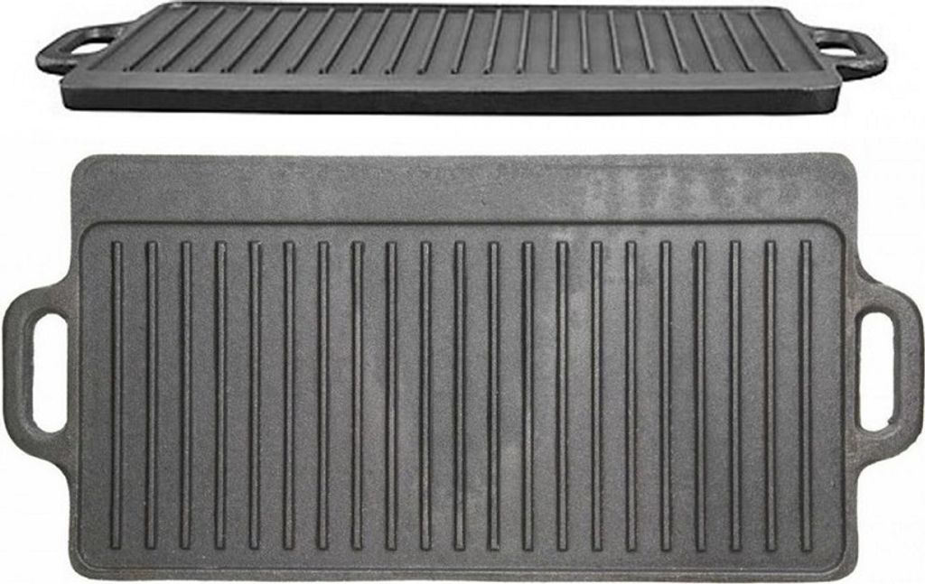 Obojstranná liatinová grilovacia doska - 45 cm x 23 cm - Obrázok produktu 