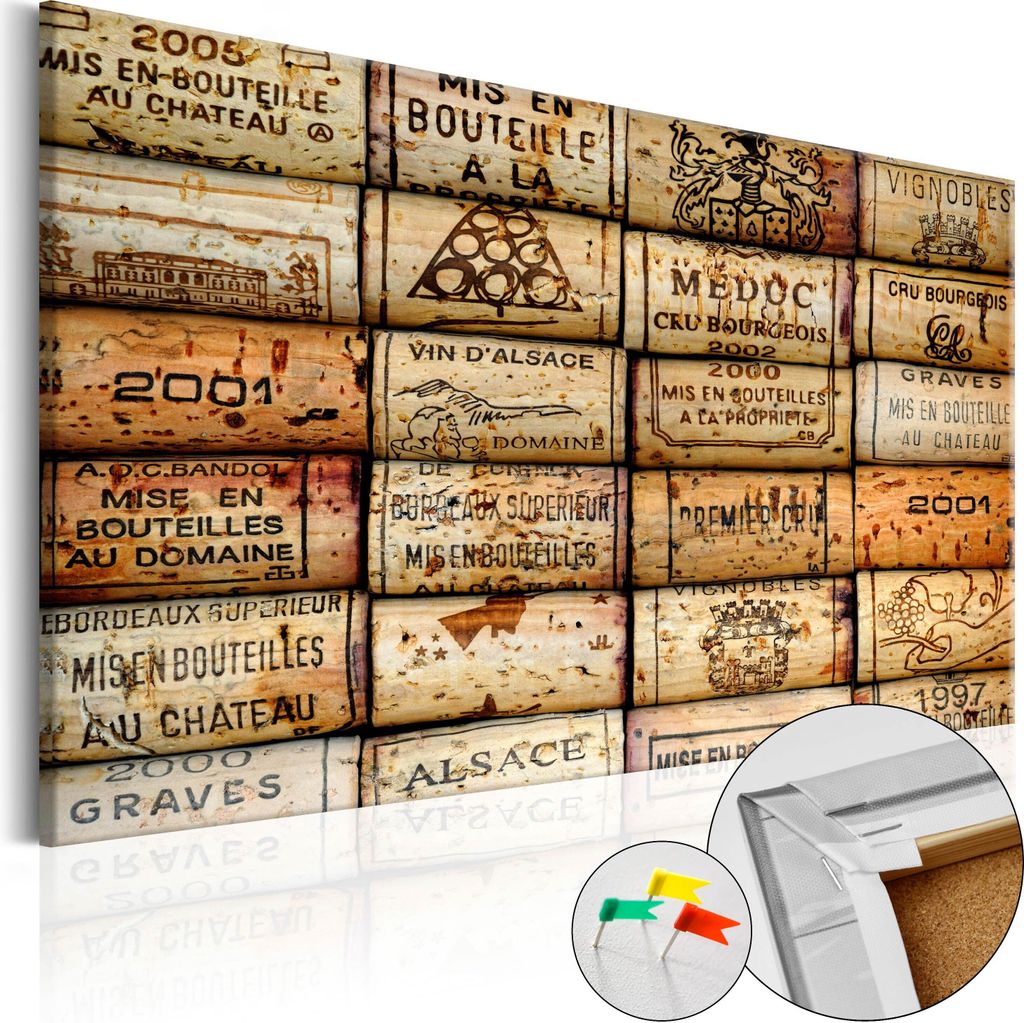 Vliesstoff Korkbild - Vineyard of Memories 90x60 cm Muster j-B-0021-p-a