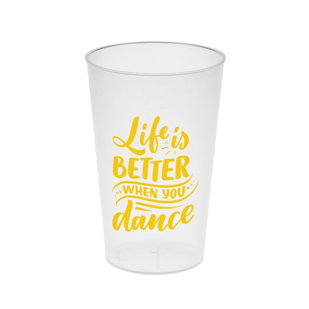 50 Transparente Trinkbecher Vital 200ml Ø 69x105mm PP - individuellem Druck