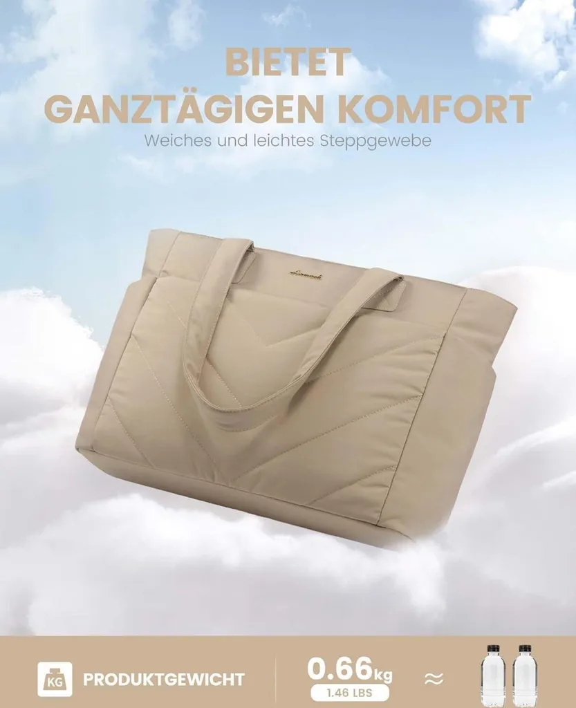 LOVEVOOK Borsa Laptop Donna: Il Must-Have Cachi per il Lavoro 15,6" - 3