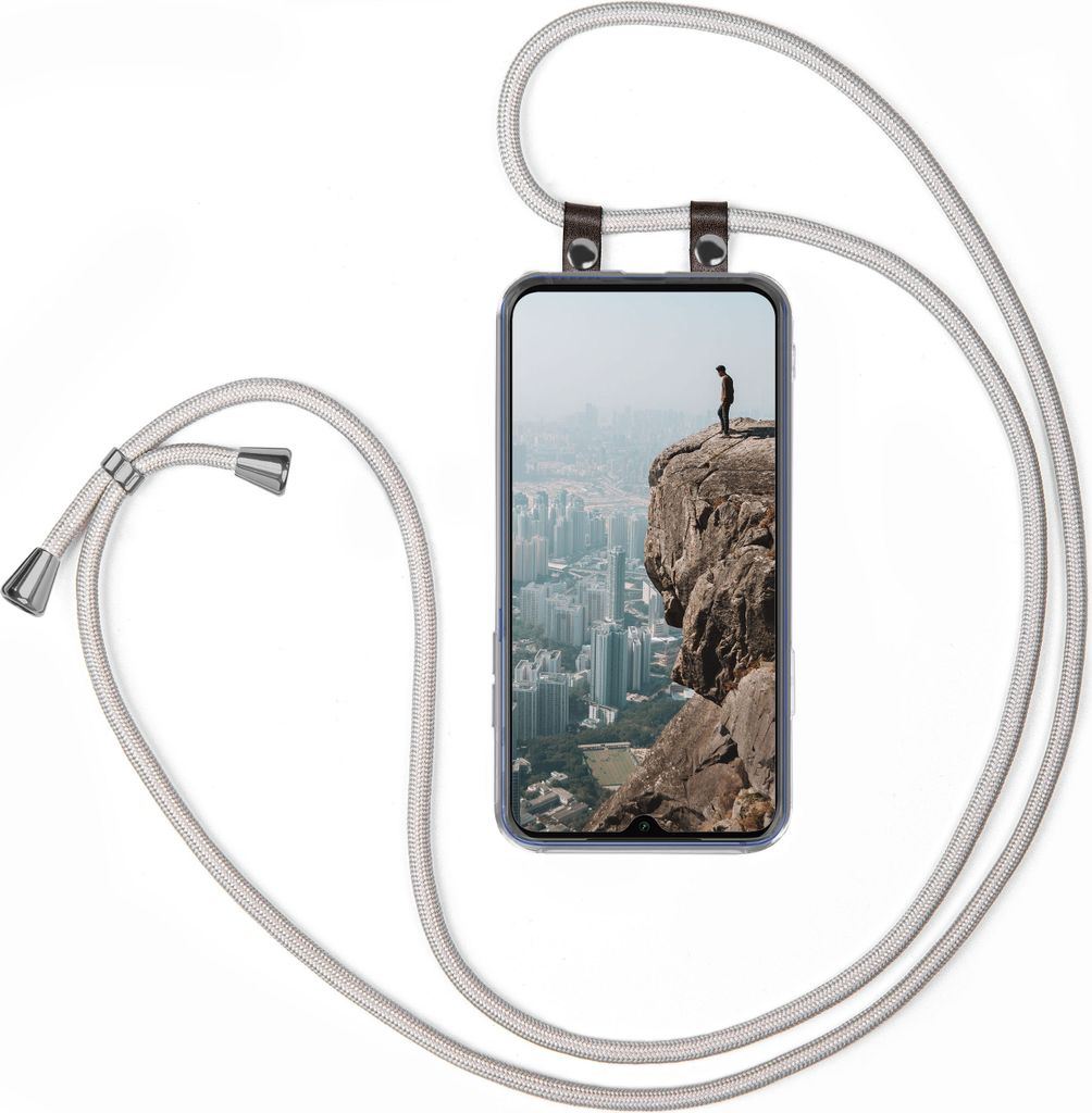 UMHÄNGEHÜLLE + KORDEL für Xiaomi Mi 9 / Mi 9 Explorer, Farbe:Hellgrau