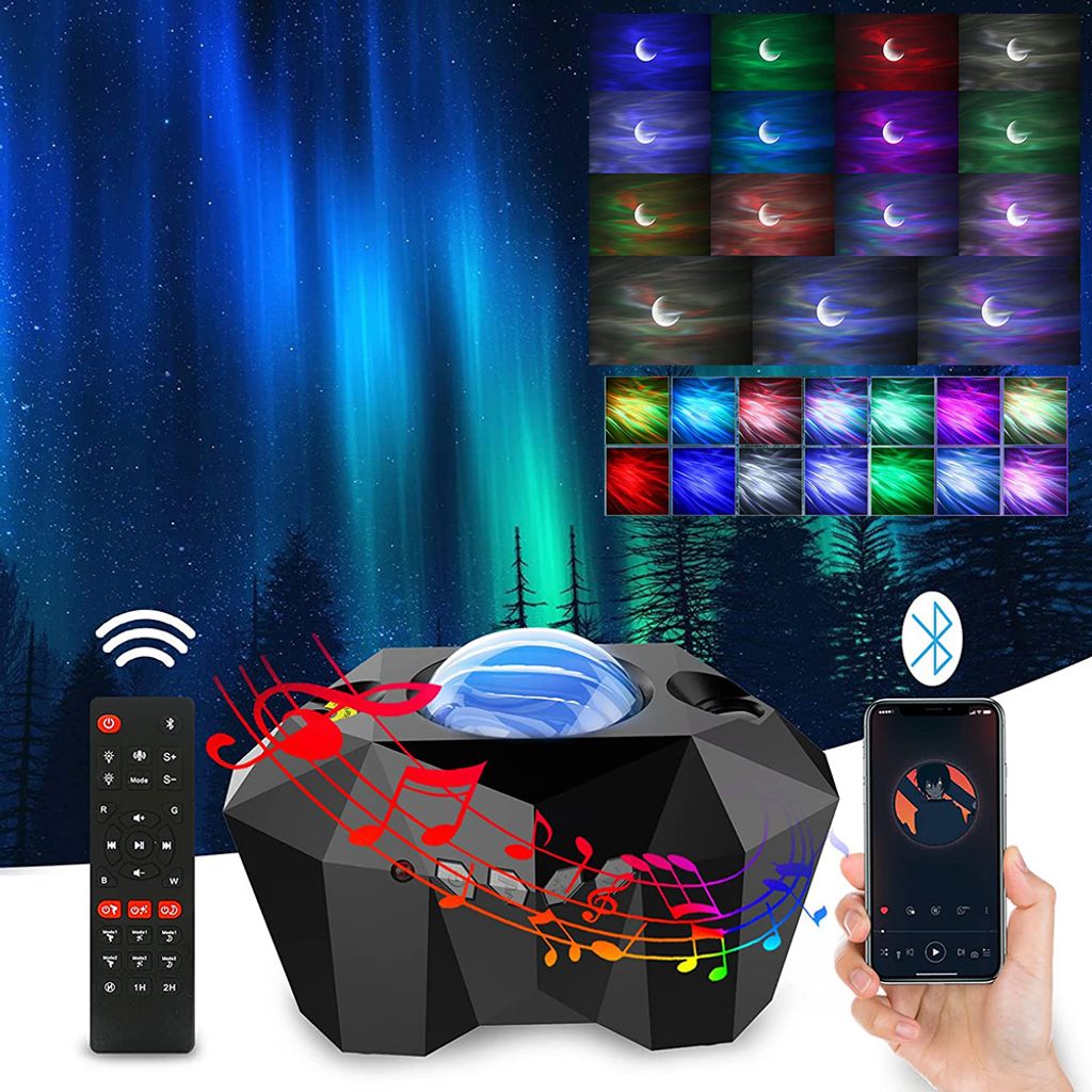 LED Galaxy Projektor Bluetooth Musik Sternenlicht Aurora Projektor