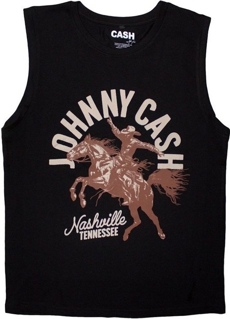 Johnny Cash Nashville Concert Black S T-Shirt