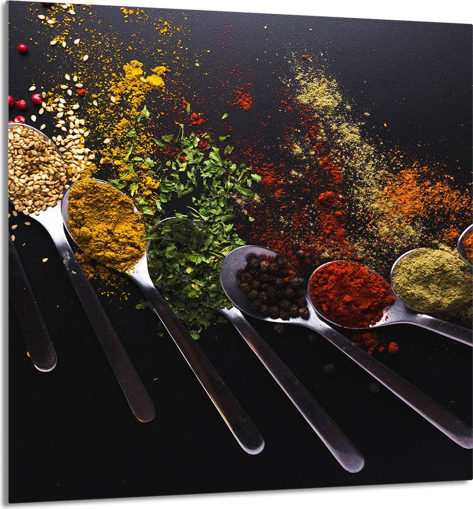 GLASPLATTE FÜR KÜCHE 60x65 Gewürze