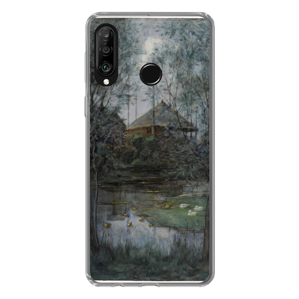 MuchoWow Handyhülle Schutzhülle Hülle für Huawei P30 Lite Heuhaufen - Piet Mondrian Silikon Softcase Handy Hülle - Handyhülle