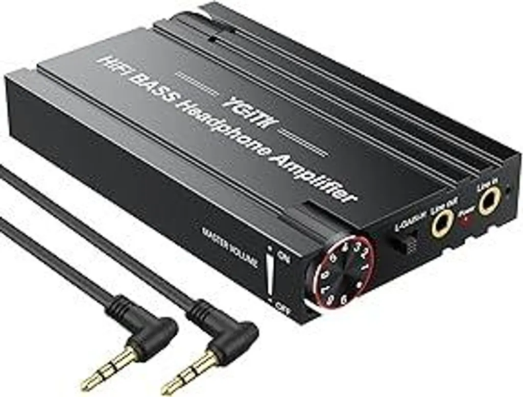 Amplificatore per cuffie portatile BASS Amplificatore per cuffie HiFi, uscita audio stereo da 3,5 mm, 16-600? Amplificatore audio ricaricabile per cuffie per MP3/ MP4/ telefoni/cuffie per computer