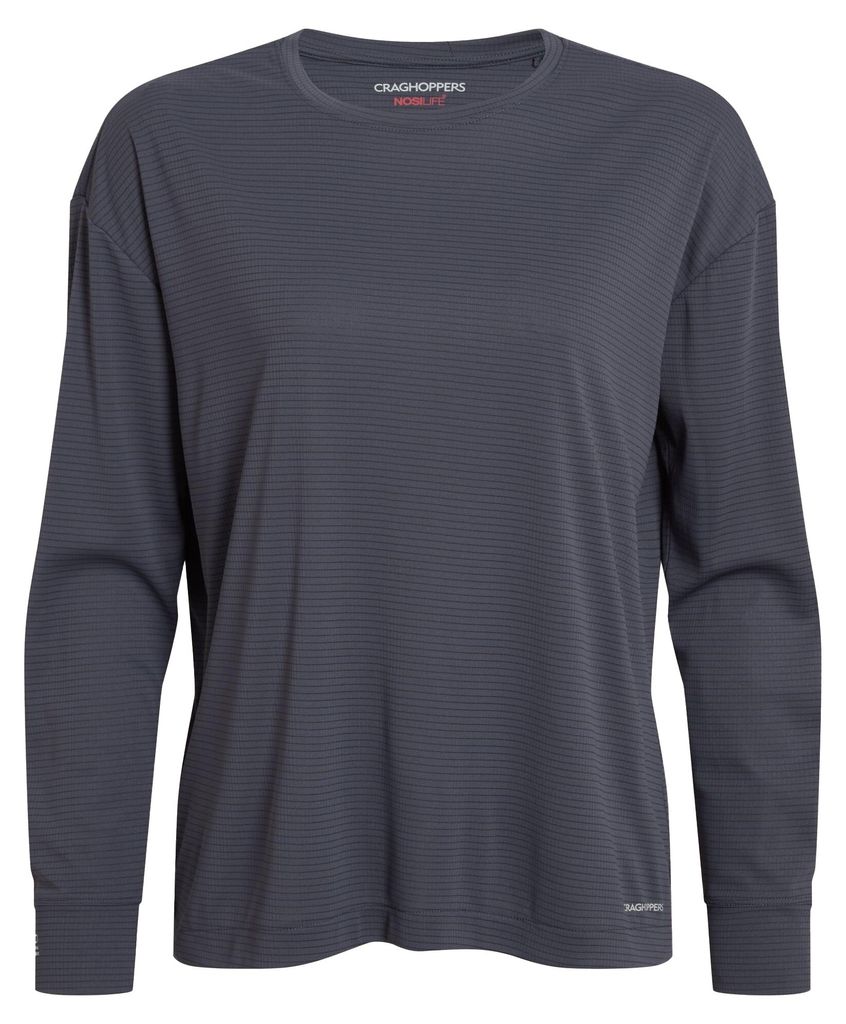Craghoppers - T-Shirt für Damen, Nosilife, Langärmlig CG2414 (38 DE) (Anthrazit)