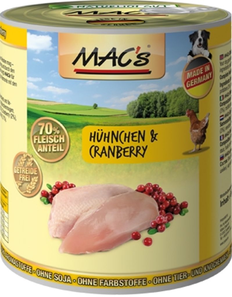 MAC's DOG - Dose 6x800g | Hühnchen & Cranberry