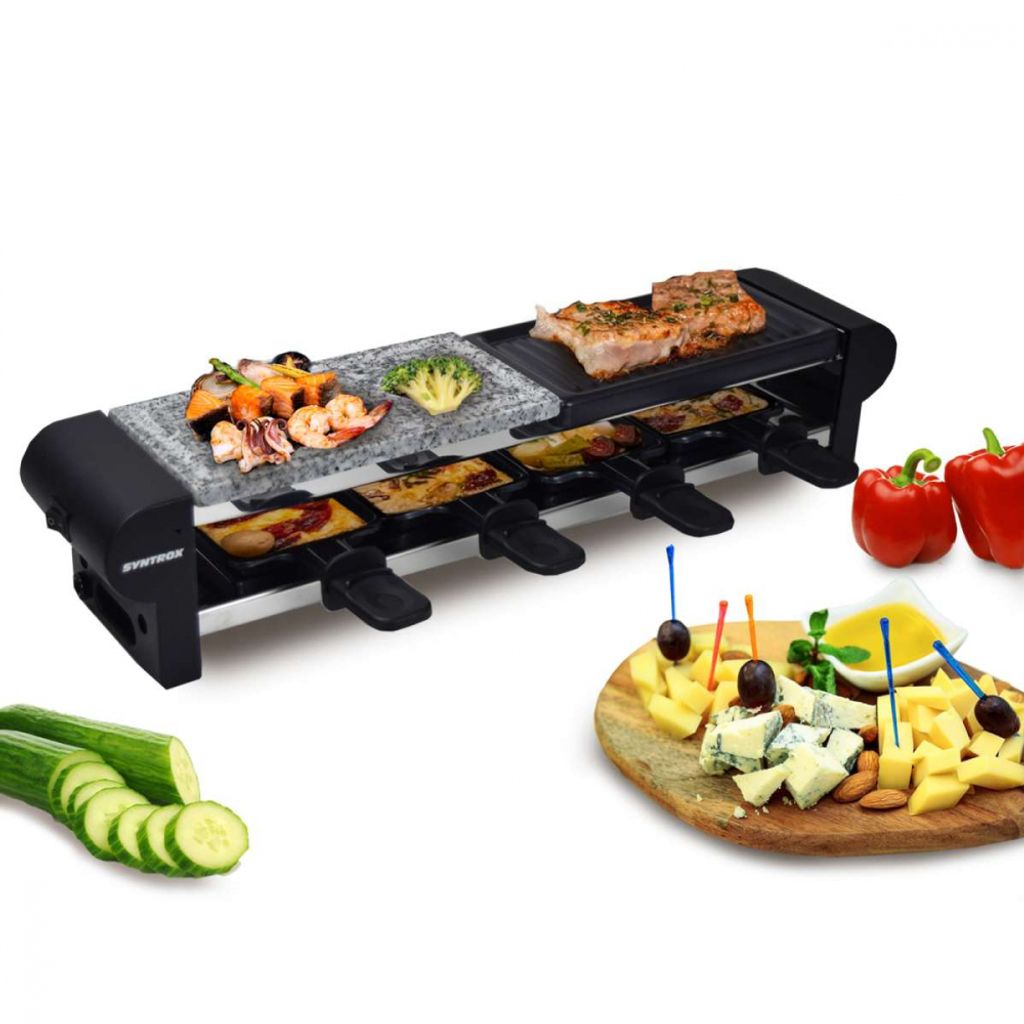 Syntrox Raclette design en acier inoxydable Thurgau avec Image du produit 