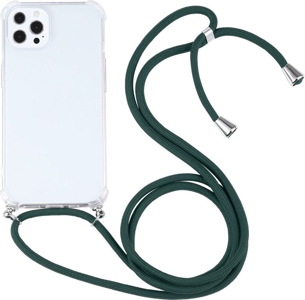 König Design Hülle kompatibel mit Apple iPhone 13 Pro Kunststoff Handykette Cover - Case Handyhülle Grün