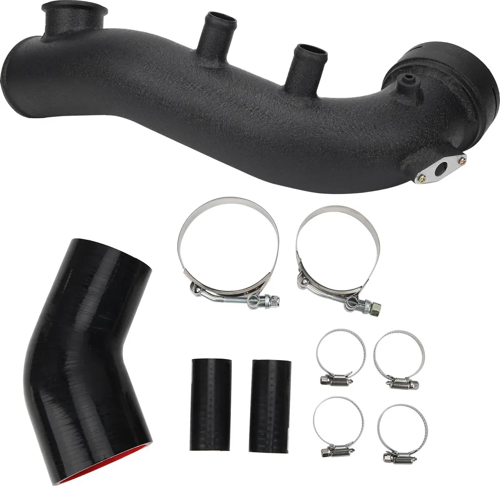 Tuyau d'Admission d'Air Turbo N54 en Alliage d'Aluminium et Silicone Noir