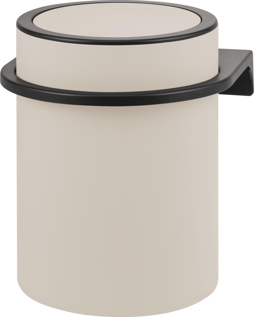 bremermann Kosmetikeimer SAVONA inkl. Wandhalterung 5,5 Liter Kunststoff beige