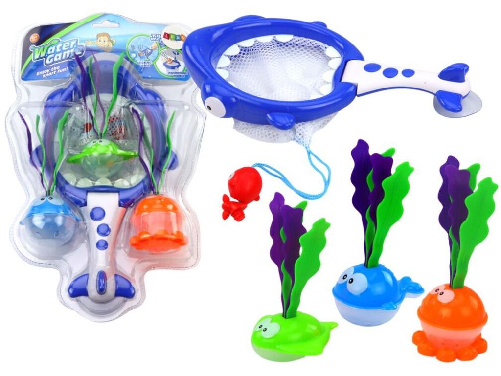 Leantoys – koupelnová hračka, síto 2 v 1 – žralok s řasami Obrázek produktu 