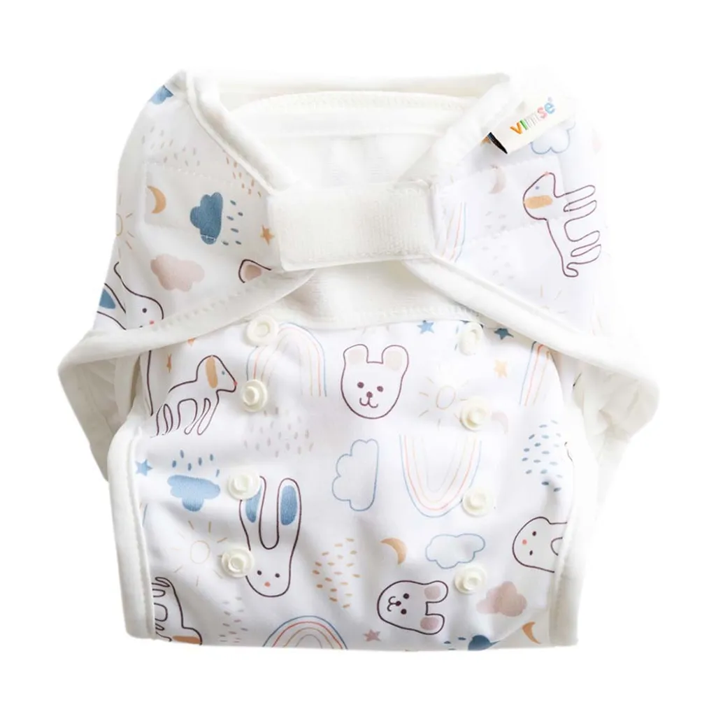 Pack Couvre-couches All-In-Two Blanc Teddy Absorbant et Réutilisable