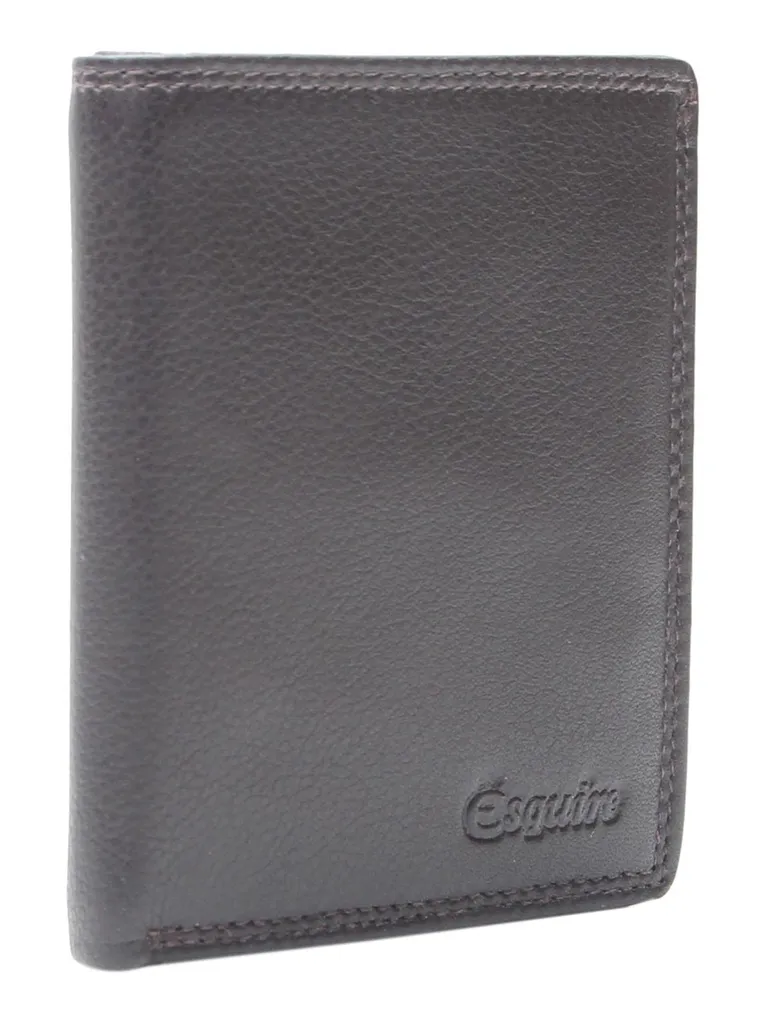 Esquire Duo Wallet Marrone Scuro: Portafoglio Uomo in Pelle Nappa - 4