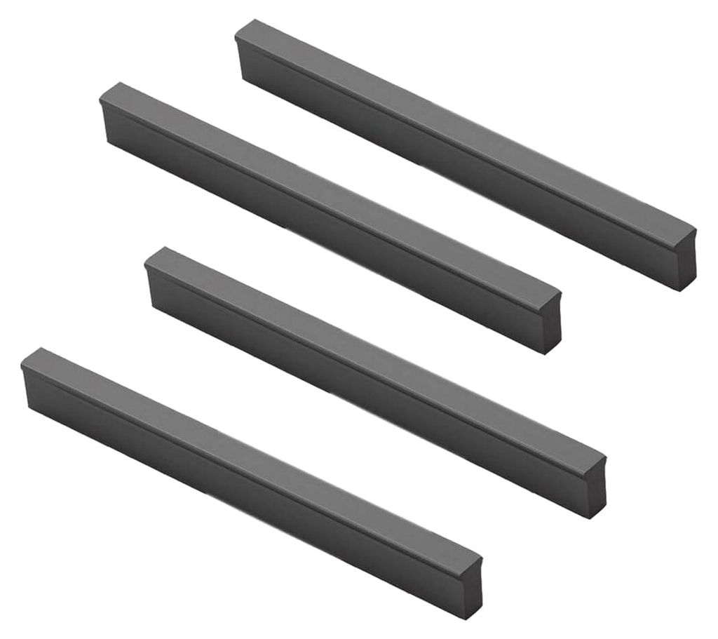 4 Stück Küchengriffe in Grau, Möbelgriffe für Schränke und Schubladen, Mehrweg für Küchenschränke