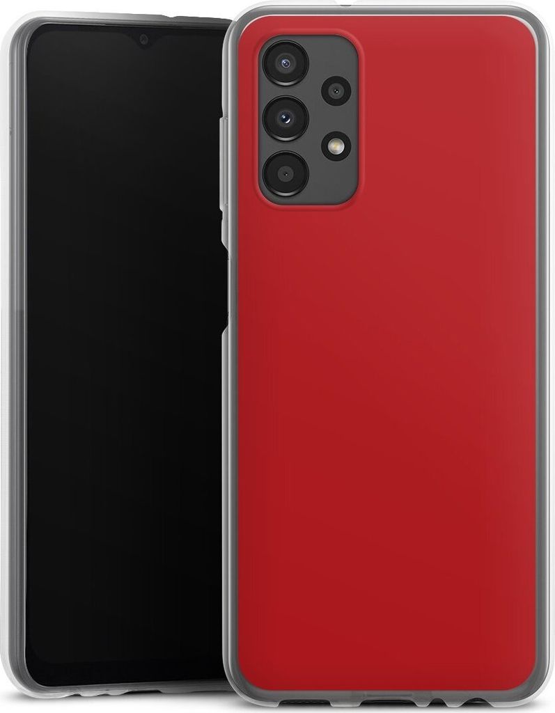 DeinDesign Handyhülle für Samsung Galaxy A13 4G Silikon Hülle Case Smartphone Schutzhülle Farbe Rot einfarbig