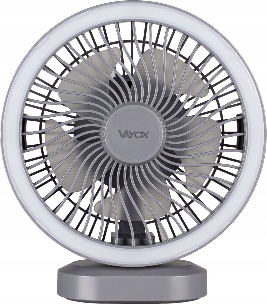 Tischventilator mit Batterie und Licht 48xSMD grau VA0338G Produktbild 