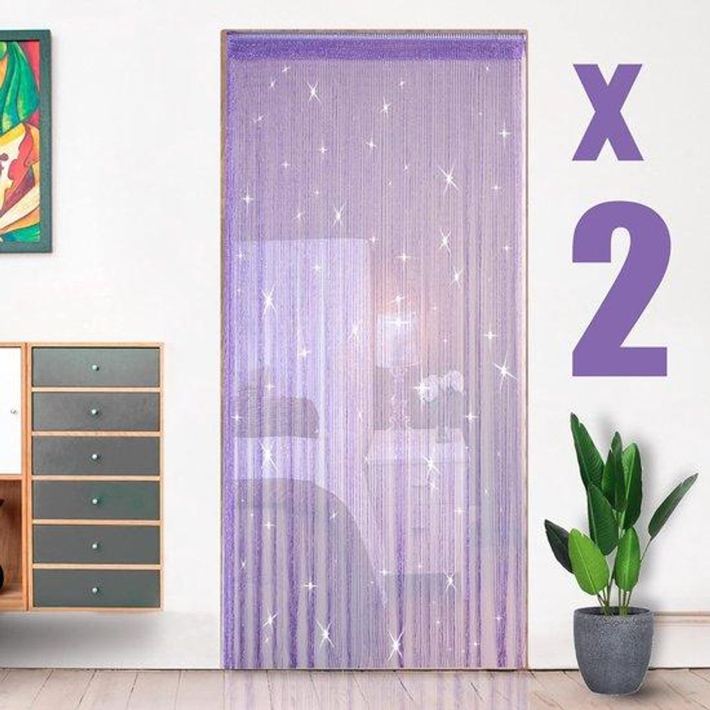 Schattengordijn - 100 x 200 cm - Violett - 2er Pack