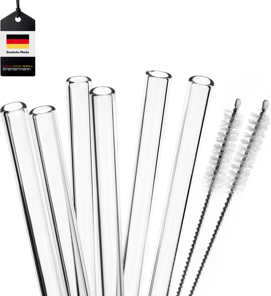 bremermann Glasstrohhalme Trinkhalme, Strohhalme - 6 Stück, Produktbild 