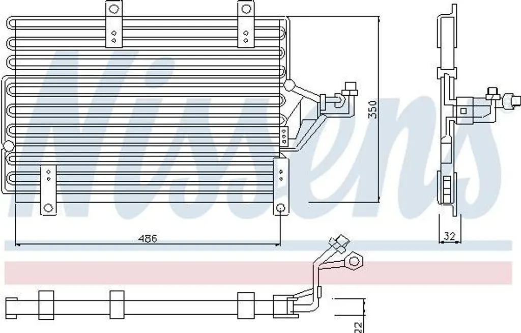 Radiateur de Climatisation pour Alfa Romeo 155 et Lancia Delta Dedra