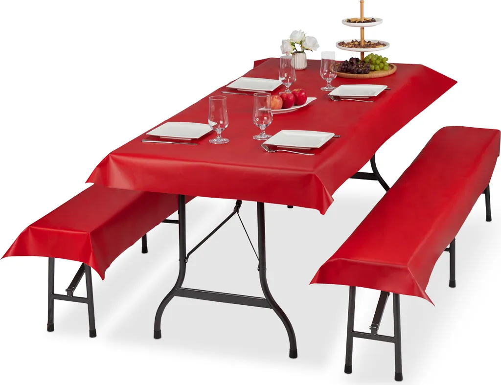 Set 24 Cuscini Bianco Relaxdays per Arredo Giardino e Feste Birreria