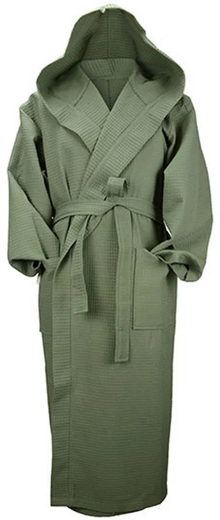 Peignoir moelleux à capuche ARTG LT5293 XXL vert armée haute qualité