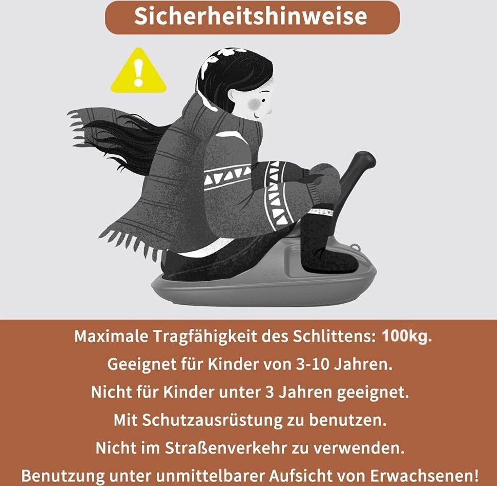 Bob Schneebob Schlitten Rodelschlitten Kinderschlitten Produktbild 6