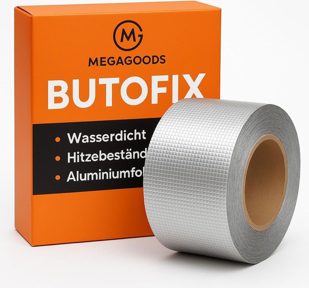 Alu-Butylband wasserdicht hitzebeständig für Dach Rohr Wand DE.