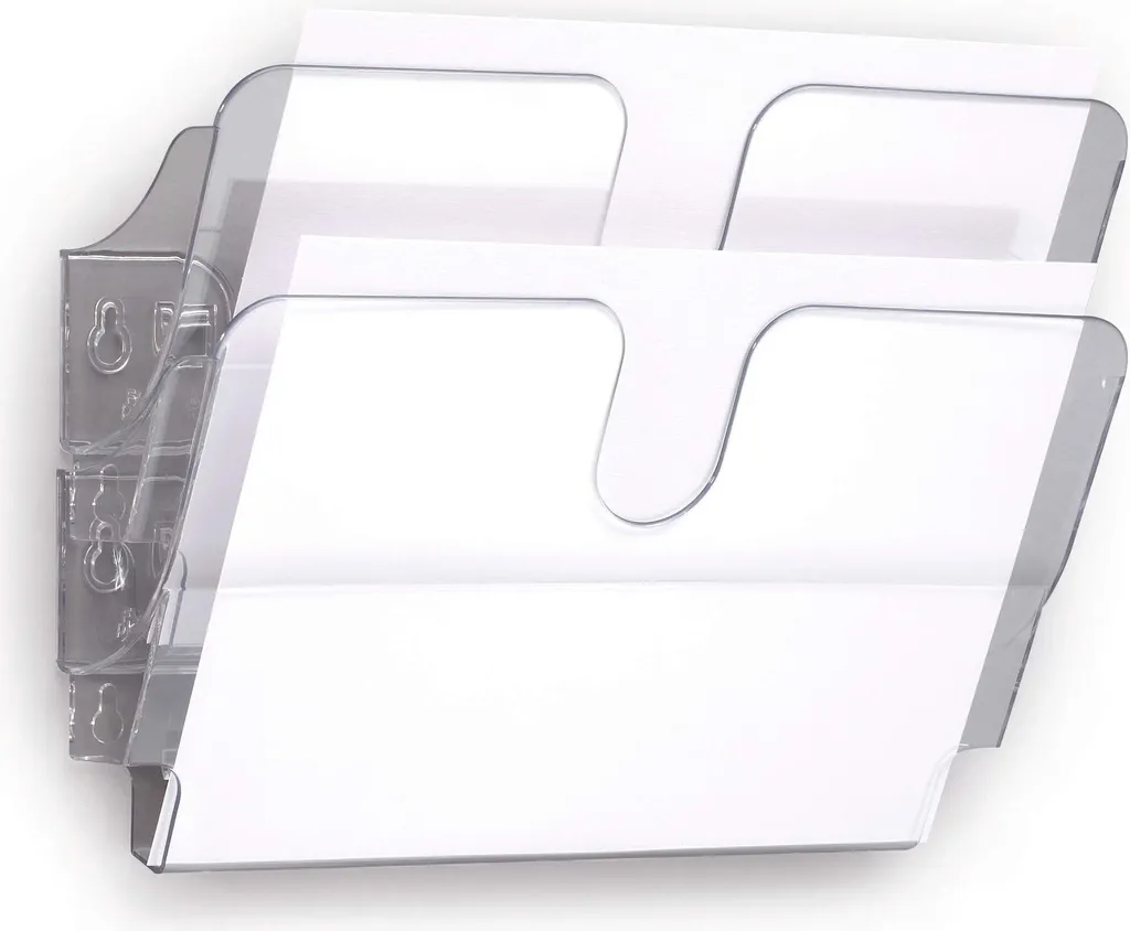 Support mural A4 paysage transparent pour documents FLEXIPLUS lot de 2 unités