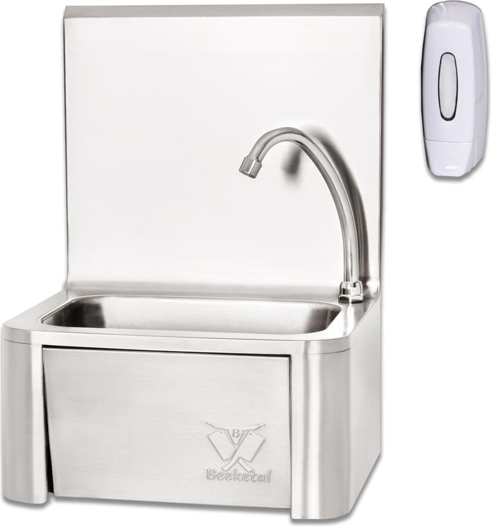Beeketal Gastro Handwaschbecken Waschbecken mit Kniebetätigung HWB-I