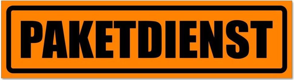 Kiwistar - Autoaufkleber - Orange - Schwarz - 45 x 12 cm - Paketdienst invertiert - Hinweis Aufkleber Sticker für Auto, Kfz, Fahrrad, PKW, LKW