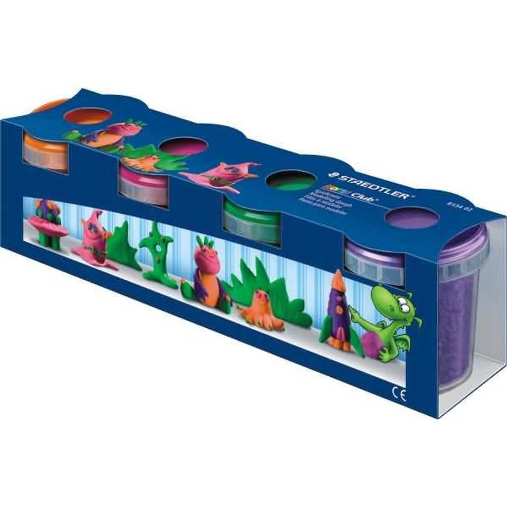 STAEDTLER Spielknete Set Noris Club 4 Sonderfarben 4 Dosen à 130 g / 130 ml